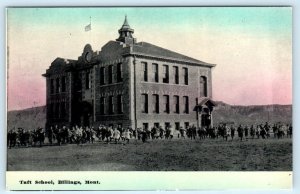 BILLINGS, Montana MT ~ Students TAFT SCHOOL c1910s Yellowstone County Postcard