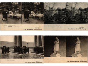 FRANCE 43 Vintage STEREO Postcards pre-1940 (L4479)
