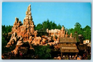 1960 Anaheim California Postcard Disneyland Wildest Rider Runaway Mine Trains