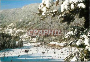 Modern Postcard La Bresse (Vosges) Slalom and Belle Hutte