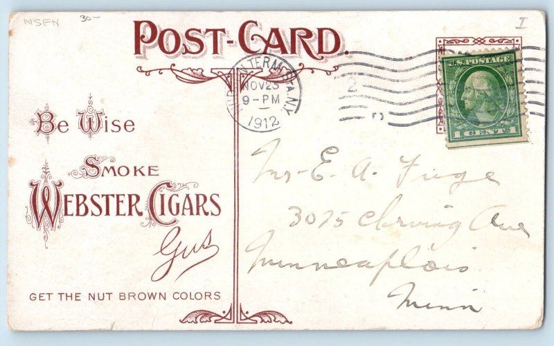 Minneapolis MN Postcard Elms Farm Daniel Webster Spent His Childhood Days 1912