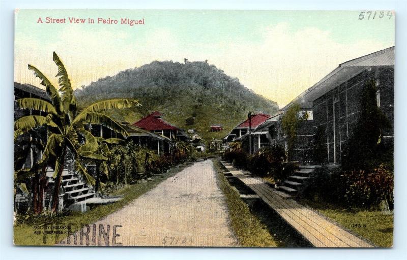 Postcard Panama Street View in Pedro Miguel c1915 K11