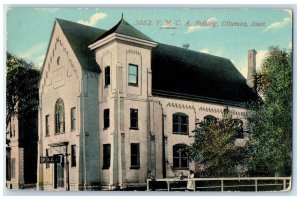 1913 Exterior View YMCA Building Ottumwa Iowa IA Vintage Antique Posted Postcard