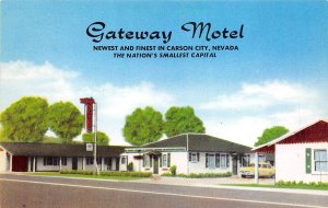 Carson City Nevada 1950s Postcard Gateway Motel