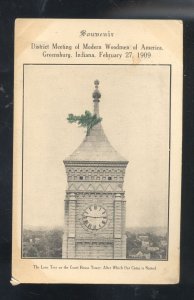 GREENSBURG INDIANA MODERN WOODMEN OF AMERICAN VINTAGE POSTCARD 1909