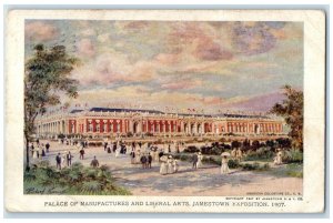 1907 Palace Manufactures Liberal Arts Jamestown Exposition Norfolk VA Postcard