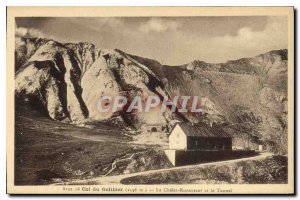 Old Postcard Col du Galibier The Chalet Restaurant and Tunnel