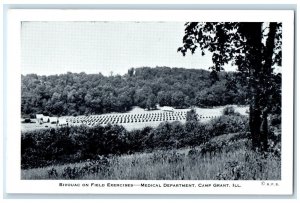 c1910 Bivouac Field Exercises Medical Department Camp Grant Illinois IL Postcard