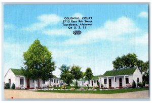 Tuscaloosa Alabama Postcard Colonial Court Street Exterior c1940 Vintage Antique