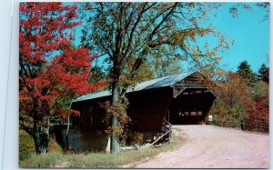 Postcard - Old Covered Bridge, White Mountains - Conway, New Hampshire