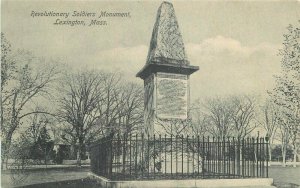 C-1910 Lexington Massachusetts Revolutionary Soldiers Monument Postcard 21-1977