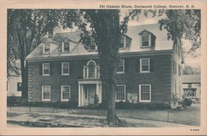 Postcard Phi Gamma House Dartmouth College Hanover NH Fraternity