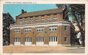 Central Fire Station Middletown NY USA Postcard