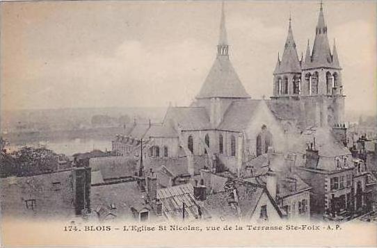 France Blois L'Eglise St Nicolas vue de la Terrasse Ste-Foix