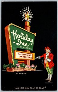 Vtg Henderson Kentucky KY Holiday Inn Hotel Motel 1950s Postcard