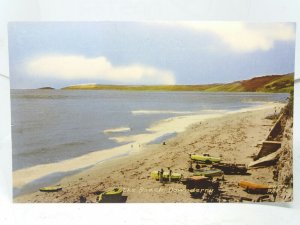 Boats on the Beach Downderry Cornwall Vintage Friths Series Postcard c1963