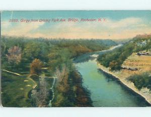 Unused Divide-Back GORGE VIEW FROM DRIVING PARK AVENUE BRIDGE Rochester NY p1205