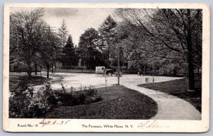 K50/ White Plains New York Postcard c1910 The Fountain Park 307