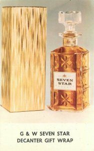 Advertising blended Whiskey G&W Seven Star 1960s Postcard 9960