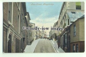 tp9551 - Kent - Horse & Cart on Deliveries in Fore Street, Kingsbridge- postcard