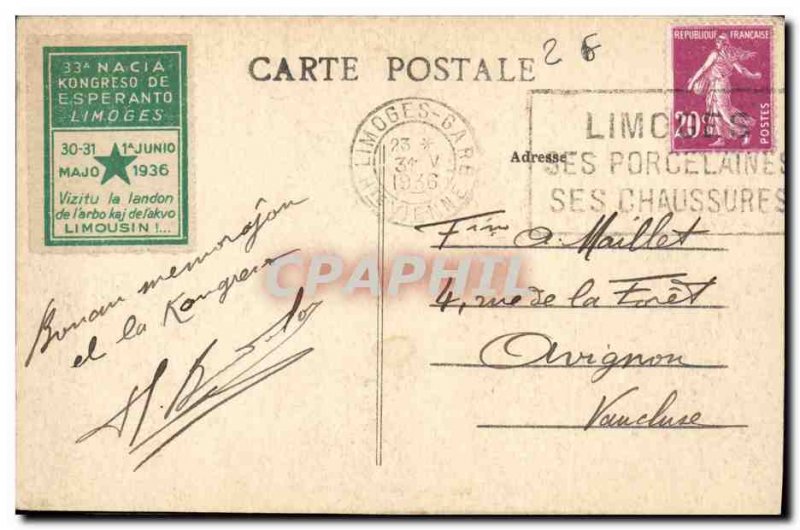 Old Postcard Limoges La Prefecture