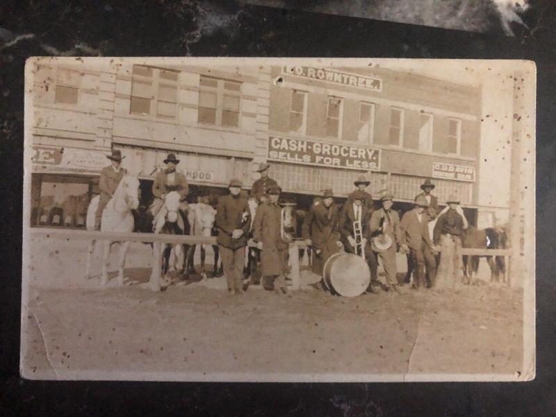 Mint USA RPPC Postcard Old West Music Band
