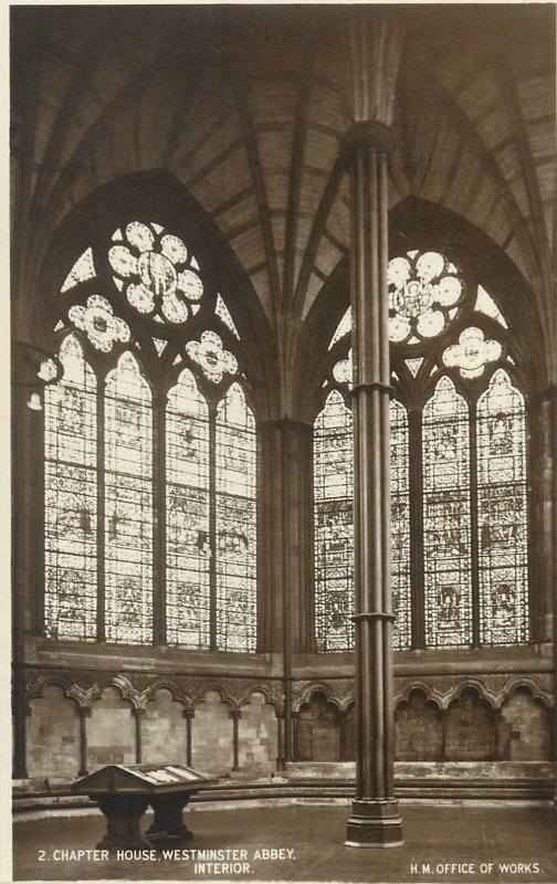 Postcard UK England Westminster, Middlesex chapter house abbey