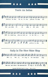Vintage Postcard You're An Indian And Sally In The Shoe Shine Shop Indian Song