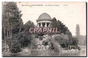 Old Postcard Bois De Vincennes Greek Tample