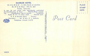 PUEBLO, Colorado CO   RAMBLER MOTEL~CJ Rothove  Bathing Beauties~Pool ROADSIDE 