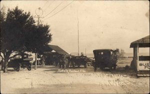 Safety Harbor FL Springs Cars Street c1910 Real Photo Postcard