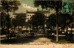 CPA St-ÉTIENNE Fontaine de la Place Badouillere (400016)