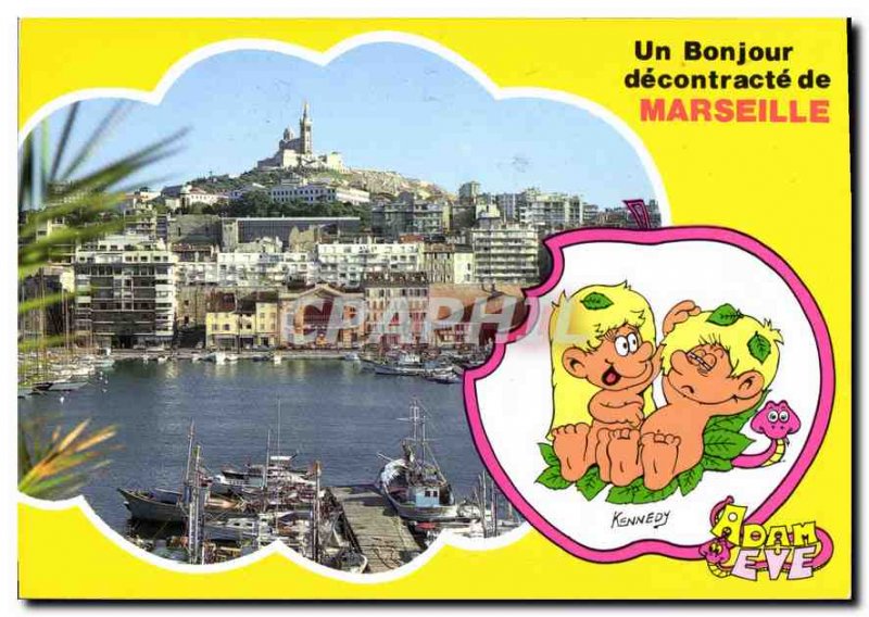 Postcard A Modern coupons Hello Marseille