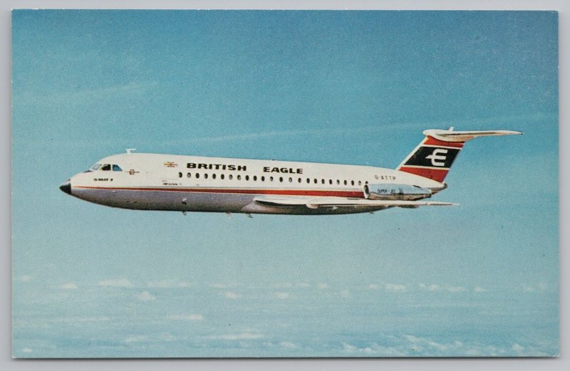 Transportation~British Eagle BAC One-Eleven Superjet~Vintage Postcard