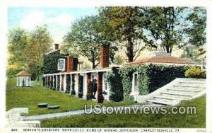 Monticello Servants Quarters - Charlottesville, Virginia VA  