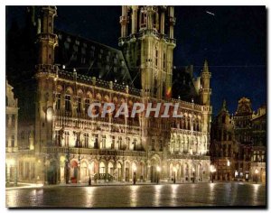 Postcard Modern Brussels Grand Place Brussel Hotel Vile