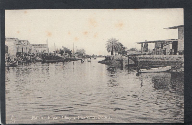 Iraq Postcard - Marine Repair Shop & Customs, Basra   RS18511