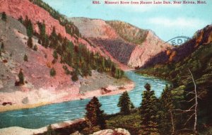 Vintage Postcard Missouri River From Hauser Lake Dam Near Helena Montana MT