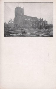 Eccles Parish Church Lancashire Antique Postcard