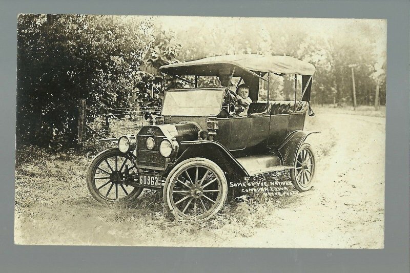 Conover IOWA RP c1910 STREET Car nr Decorah Calmar Spillville GHOST TOWN Payne