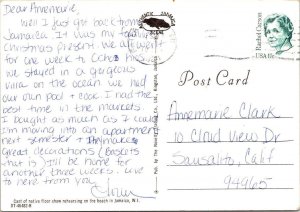 Jamaica, West Indies Caribbean ENTERTAINERS & DONKEY On BEACH 1984 4X6 Postcard