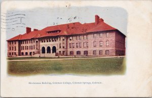 Science Building Colorado College Colorado Springs CO Colorado 1905 Postcard H30