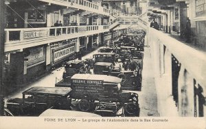 Lot of 4 vintage postcards automobiles Fair at Lyon