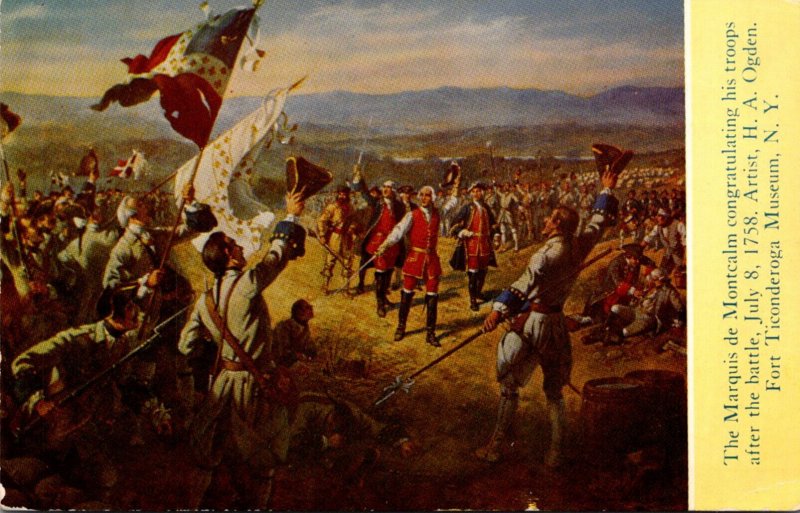 History 8 July 1758 The Marquis De Montcalm Congratulating His Troops After T...