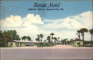 Panama City Florida FL Motel 1930s-50s Postcard