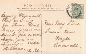 PLYMOUTH DEVON ENGLAND~THE HOE~1908 BAZLEY PHOTO POSTCARD