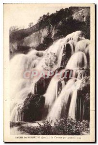 Postcard Old Baume les Messieurs Jura Cascade by great waters