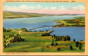 New Bridge Across Lake Champlain Connecting New York and Vermont 1939 Curteich