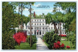 c1930's Front View Of Pine Forest Inn Summerville South Carolina SC Postcard