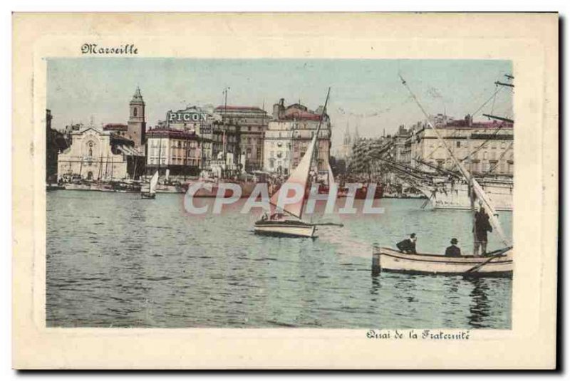 Postcard Old Marseille Quai de la Fraternite